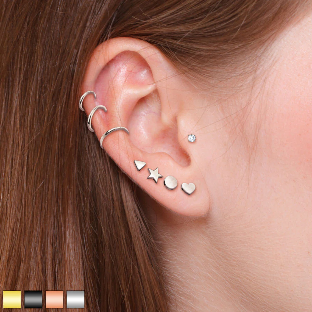 Pakiet zestaw kolczyków labret kółko, 8  sztuk - Image 2