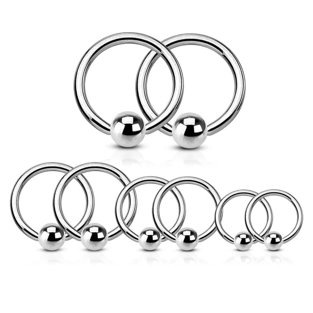 Kółko z kulką zapięcie captive bead, 4 s pars - Image 2