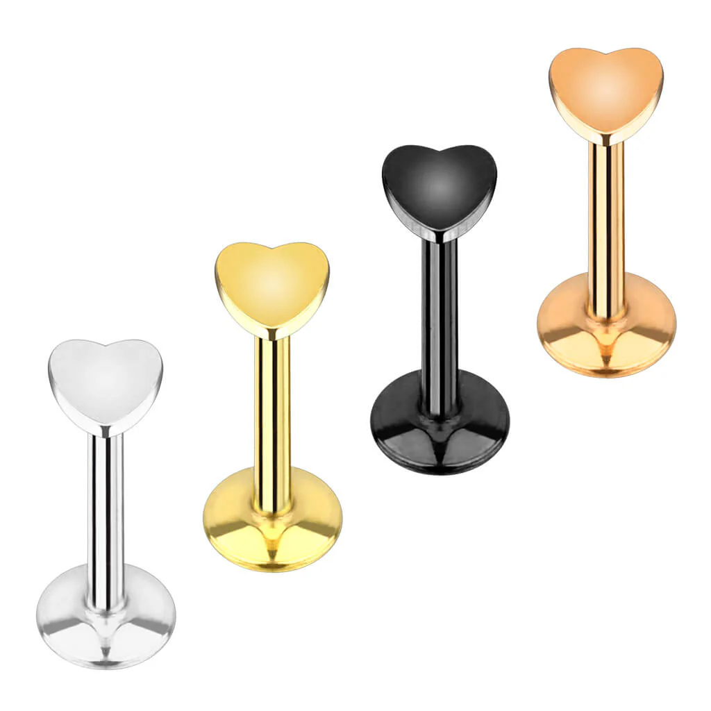 Labret serduszko gwint wewnętrzny, 4  sztuki - Image 2